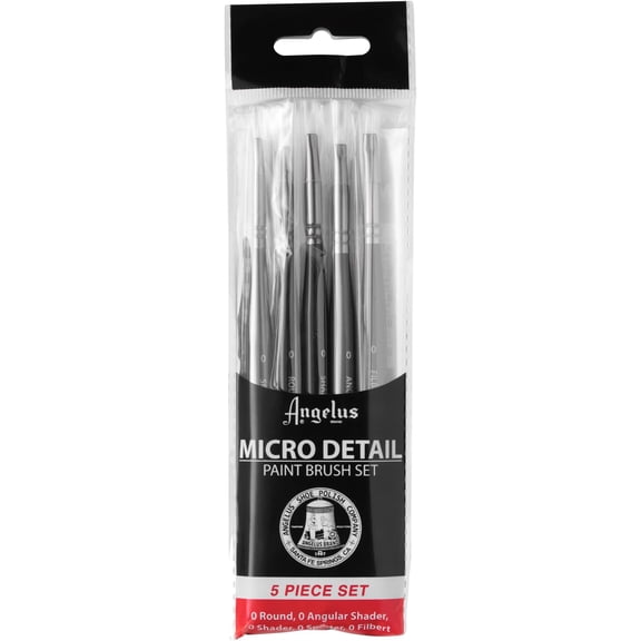 Angelus Micro Detail Acrylic Paint Brush Set of 5