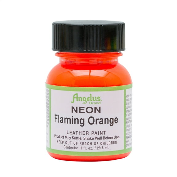 Angelus Neon Leather Paint, 1 oz., Flaming Orange