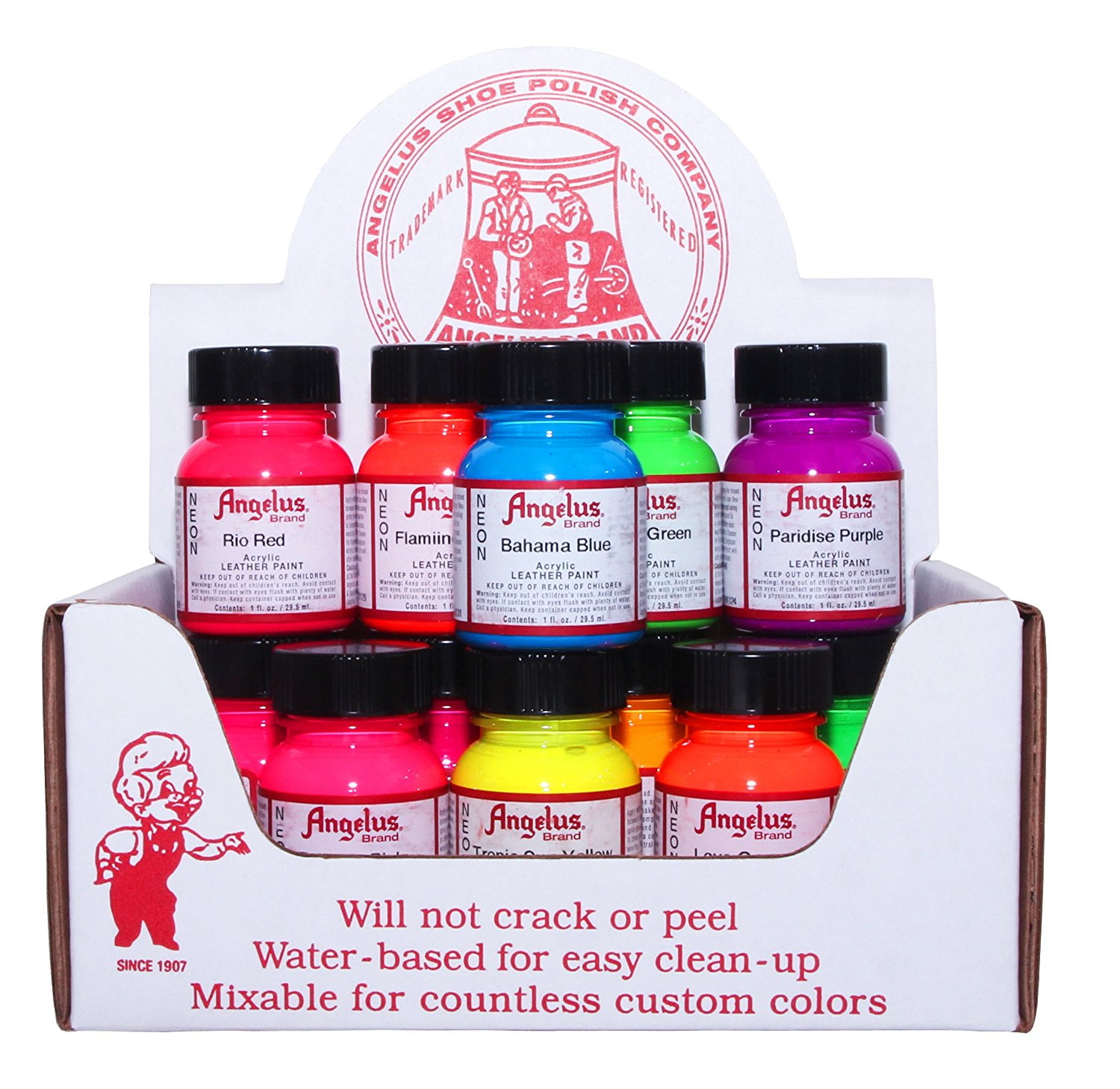 【NEON 12色セット】Angelus paintアンジェラスペイント Angelusネオン12色コンプリートセット – アトランダム通販&定額