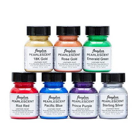 Angelus Pearlescent Leather Paint 1oz 7 Color Set