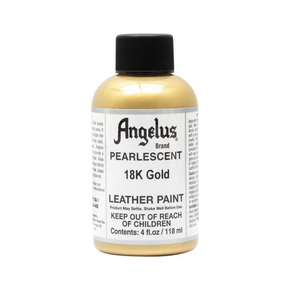 Angelus® Pearlescent Leather Paint, 4 oz. 18k Gold