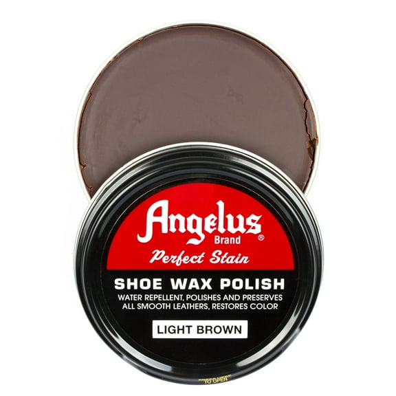 Angelus Perfect Stain Shoe Wax Polish, 3oz, Light Brown