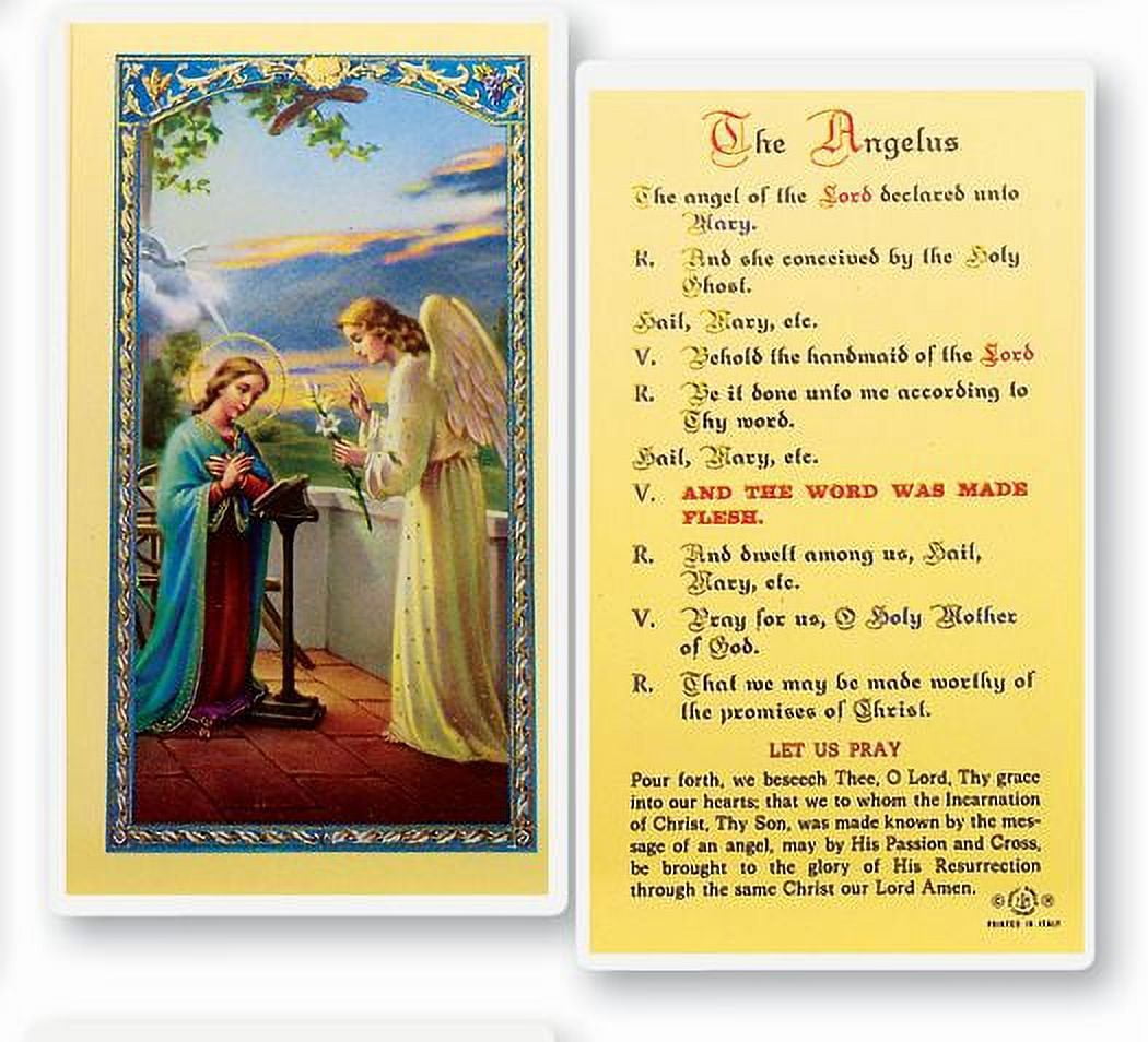 The Angelus Latin-English Prayer Card –  LLC