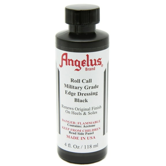 Angelus Roll Call Military Edge Dressing For Shoes Soles Heels Black 4Oz