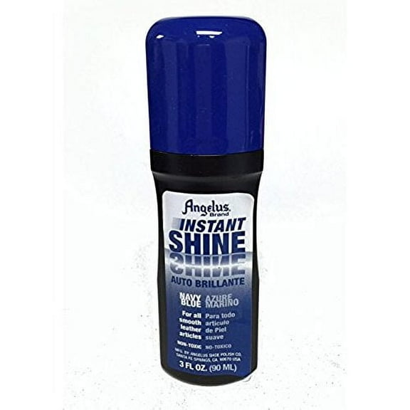 Angelus Shoe Polish Smooth Leathers Only Instant Shine, Navy Blue 2.5 Oz