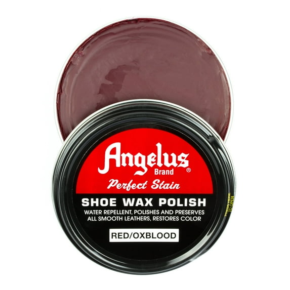Angelus Shoe Wax Polish, Water Repellent, Preserves Leather, Red and Oxblood, 2.6 oz