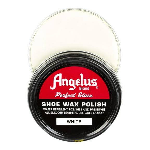 Angelus Shoe Wax Polish, Water Repellent, Restores Leather, White, 3 oz