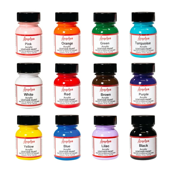 Angelus Standard 1 oz Acrylic Paint Kit 12 Pack