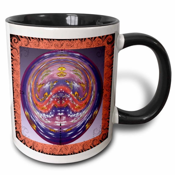 3drose, Anger, 11oz Two-tone Black Mug