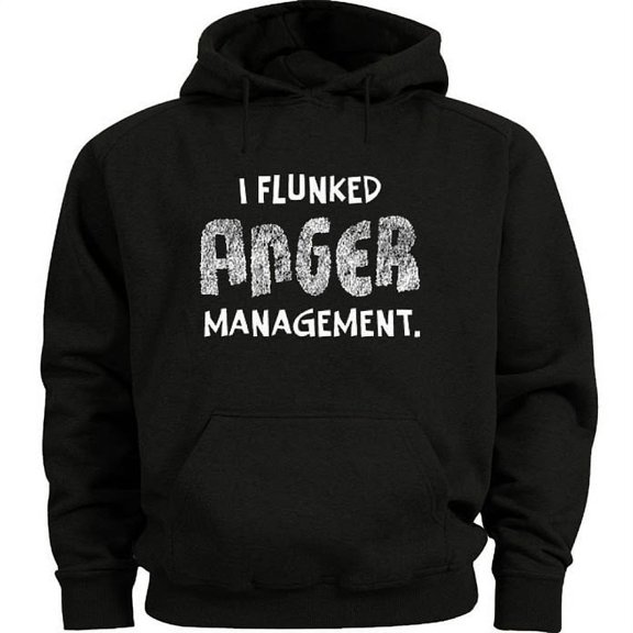 Anger Management Funny Saying Hoodie Men's Sweatshirt Black