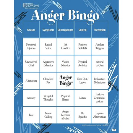 Anger Prevention Bingo for Adults