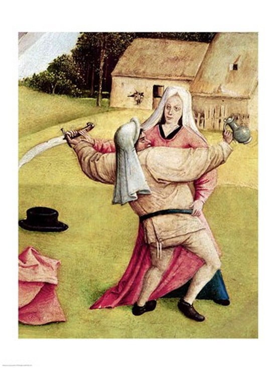 Anger detail from The Table of the Seven Deadly Sins and the Four Last Things c1480 Canvas Art - Hieronymus Bosch (18 x 24)