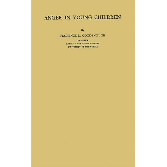 Anger in Young Children, (Hardcover)