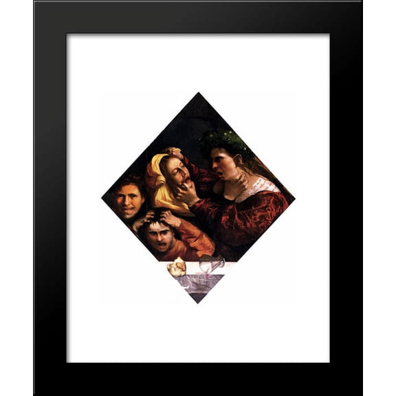 Anger or the Tussle 20x24 Framed Art Print by Dosso Dossi