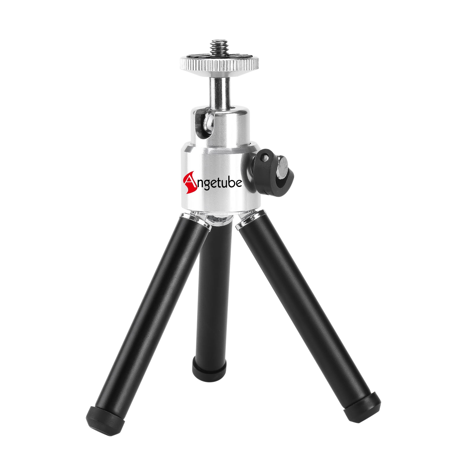 Angetube Mini Metal Table Tripod with 360° Ball Head, Supports Vertical Recording and Handle, Portable Travel Tripod with 1/4 Inch Screw for Camera Mobile Phone Action Cam
