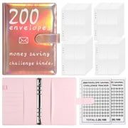 Angfeng 100 Envelope Challenge 200 Days to Save Money This Cash Envelope Savings book(yellow)set