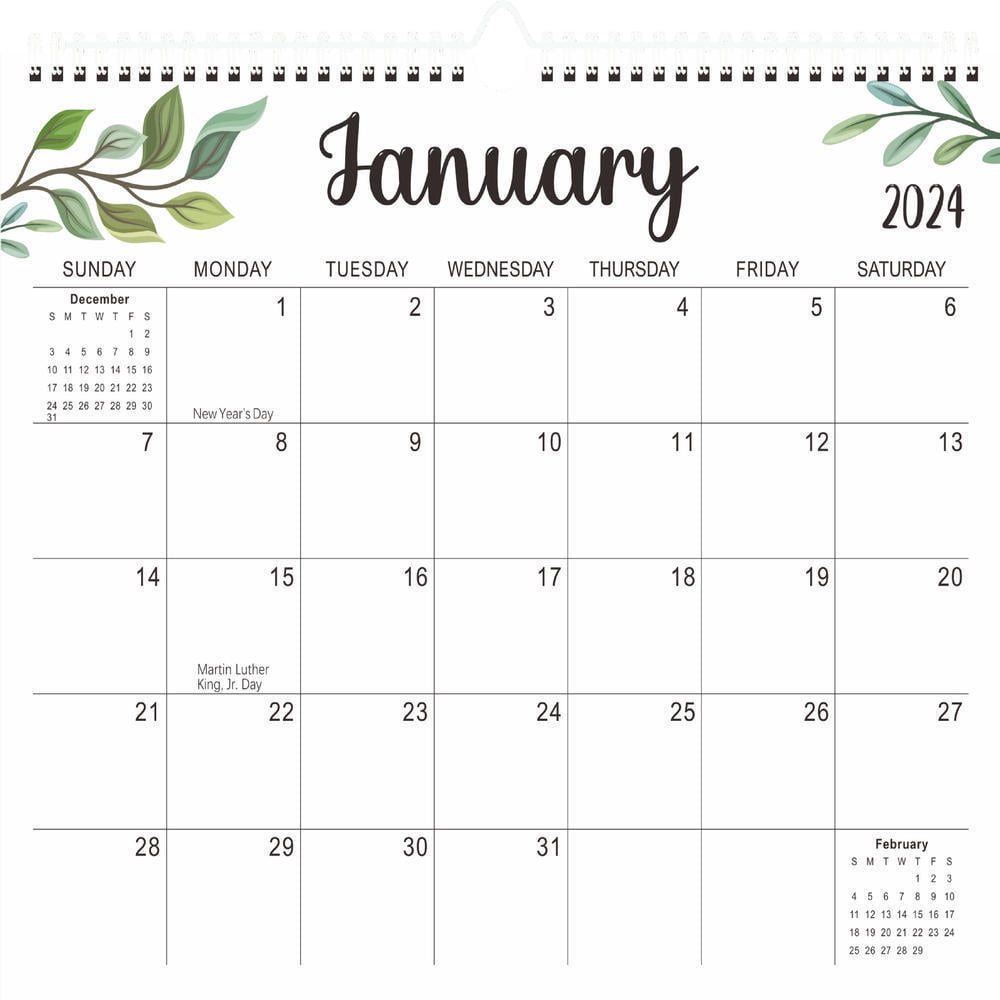 Angfeng 20242025 English Calendar 18 Months YO Circle Wall Calendar