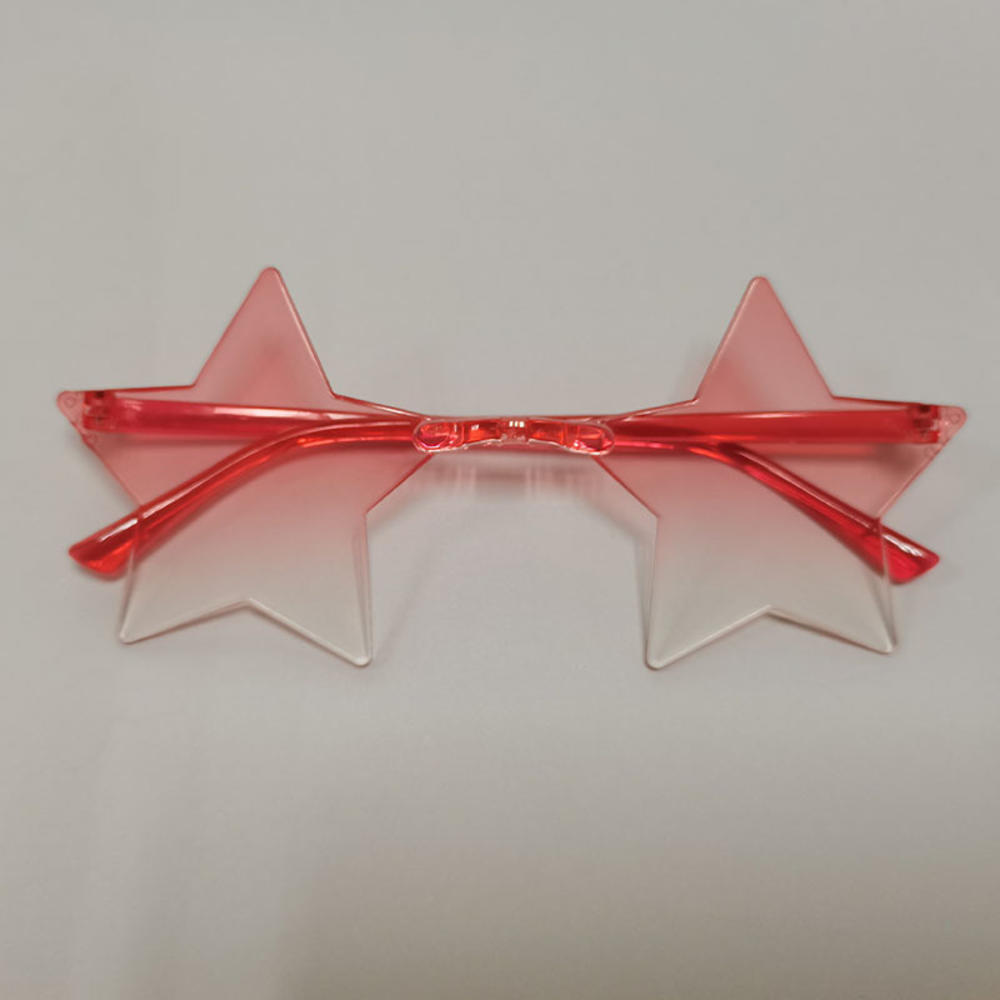 Angfeng Thin slice star sunglasses ocean color frameless personality