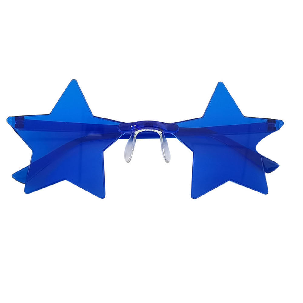 Angfeng Thin slice star sunglasses ocean color frameless personality