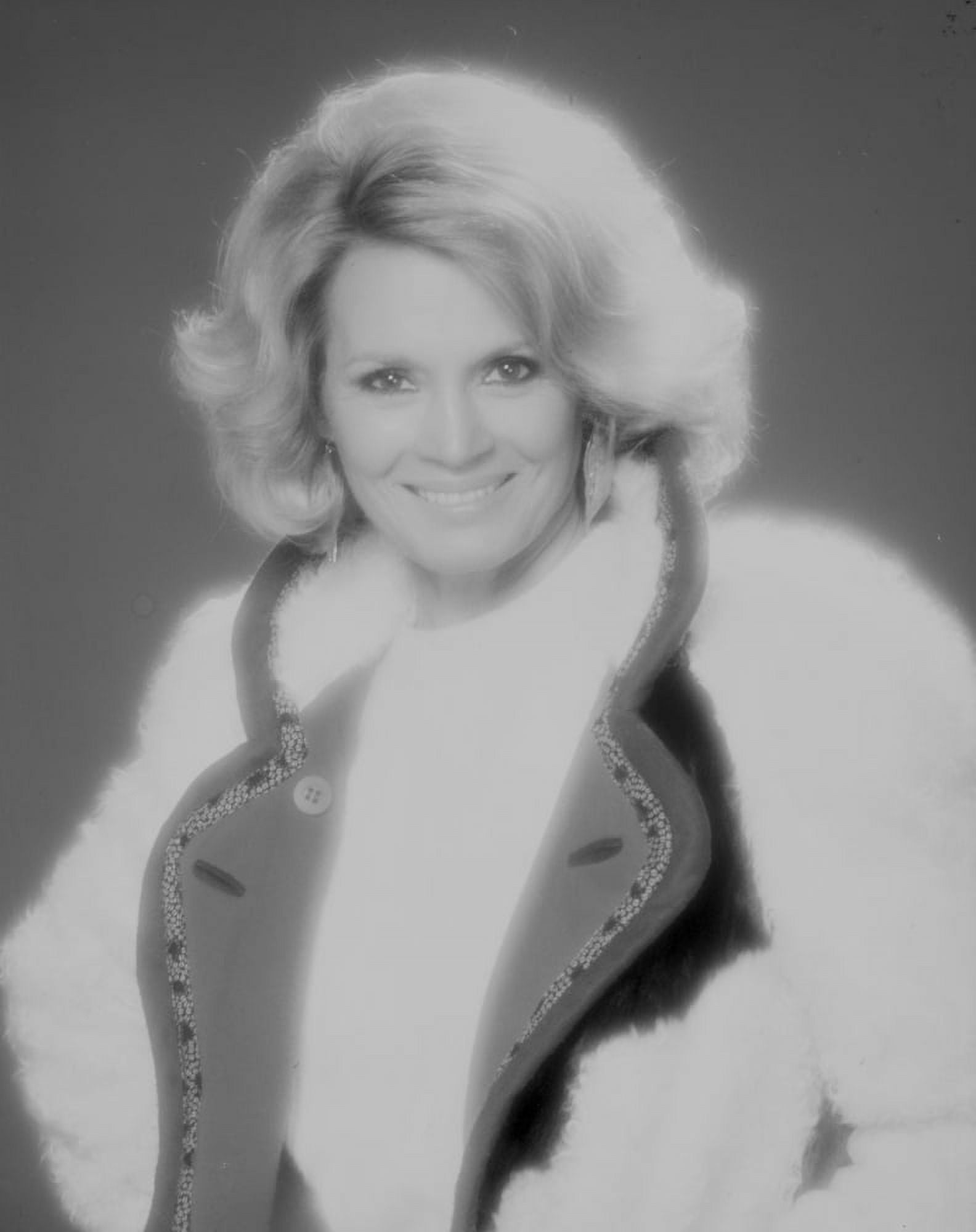 Angie Dickinson wearing Fur Coat Classic Close Up Portrait Photo Print