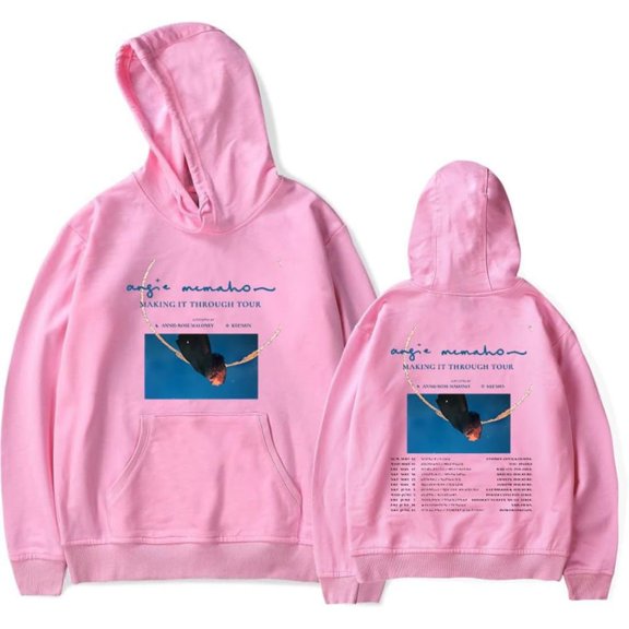 Angie Mcmahon Making It Through Tour 2024 Merch Hoodie Pockets Drawstring Unisex Hooded Sweatshirt Fashion Clothing