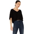 thumbnail image 1 of Angie Women's Embroidered Button-Down Long Sleeve Flowy Top Black   US, 1 of 4