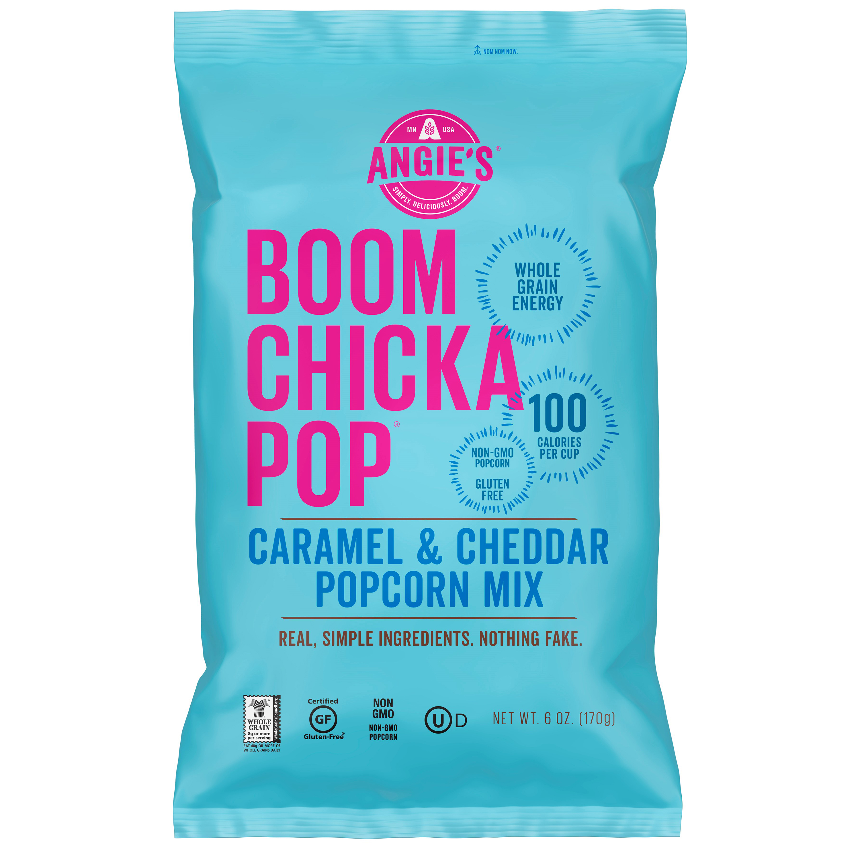 Angie?s BOOMCHICKAPOP Caramel & Cheddar Popcorn Mix, 6 Ounce Bag, Box of 12 - image 1 of 5
