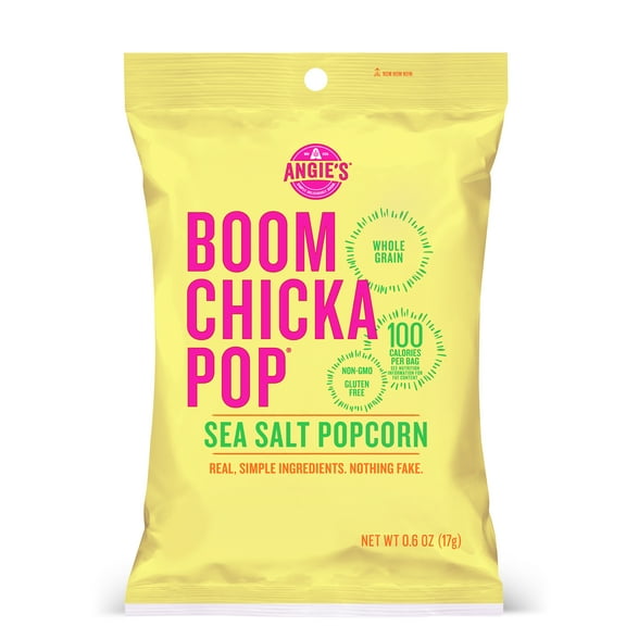 Angie's BOOMCHICKAPOP Sea Salt Popcorn, 0.6 oz.