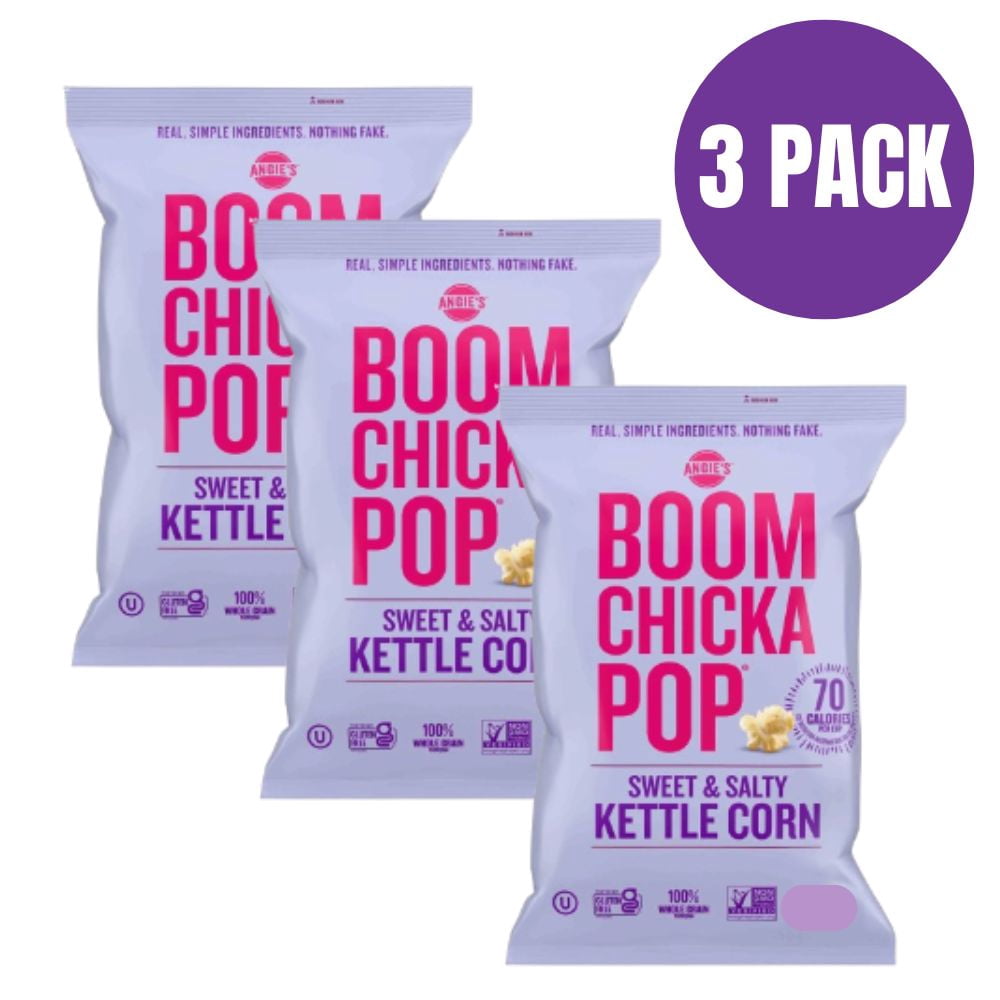 Angie's BOOMCHICKAPOP Sweet & Salty Kettle Corn, 1.25 oz Bag (Pack of 3 ...