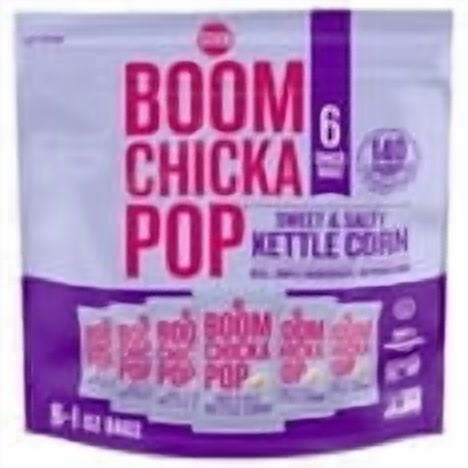 Angie's BOOMCHICKAPOP Sweet & Salty Kettle Corn, 1 oz Pre-Popped Popcorn Bags, 6 Count-Pack of 2