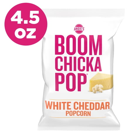 Angie's BOOMCHICKAPOP White Cheddar Popcorn, After-School Snacks, 4.5 oz.