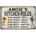 thumbnail image 1 of Angie's Kitchen Rules Chic Sign Vintage Decor 8 x 12 High Gloss Metal 208120032330, 1 of 1