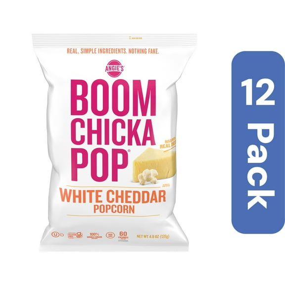 Angie's Popcorn Boomchicka Cheddar 4.5 oz (Pack Of 12)