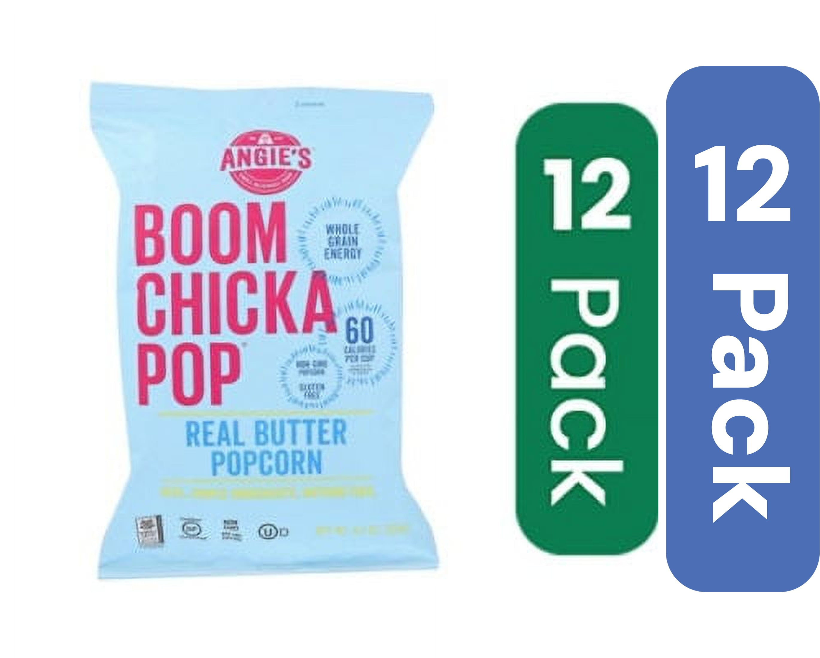 Angie's Popcorn Boomchicka Real Butter 4.4 oz (Pack Of 12) - Walmart.com