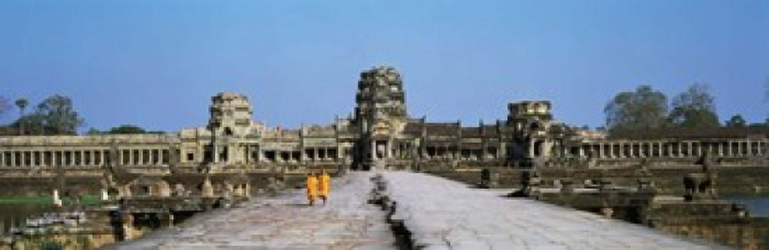 Angkor Wat Cambodia Canvas Art - Panoramic Images (18 x 6)