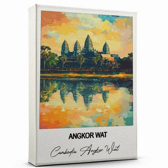 Angkor Wat Canvas Wall Art Travel-Inspired Home Decor Featuring Cambodia Angkor Wat Art Canvas Unique Gift for Travel Canvas Ready to Hang