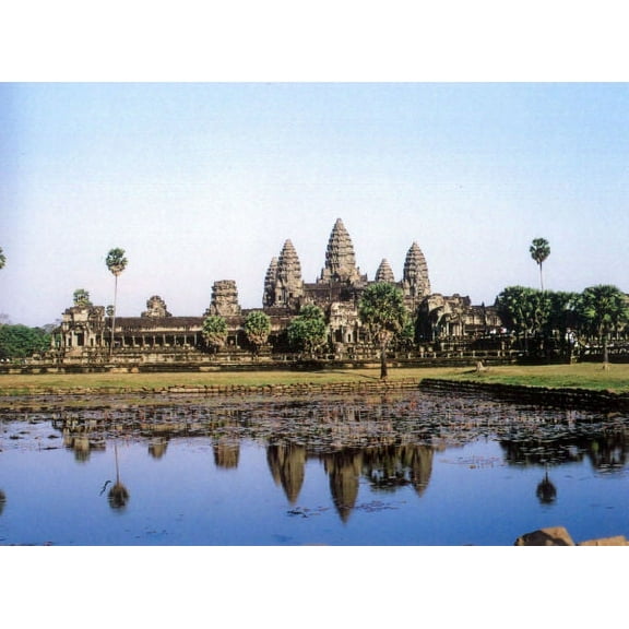 Angkor Wat Temple Cambodia Poster 27inx40in 27inx40in for any room 27x40 Square Adults Best Posters