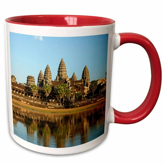 Angkor Wat temple complex, World Heritage Site, Siem Reap, Cambodia 11oz Two-Tone Red Mug mug-257326-5
