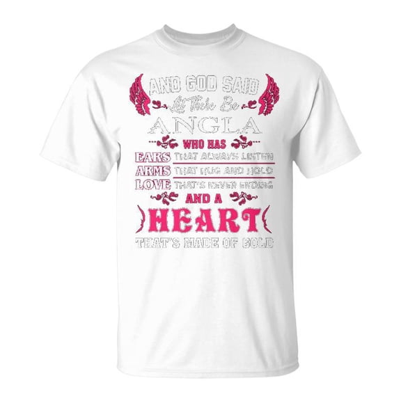 Angla Name Gift And God Said Let There Be Angla Unisex Jersey Crewneck Tshirt
