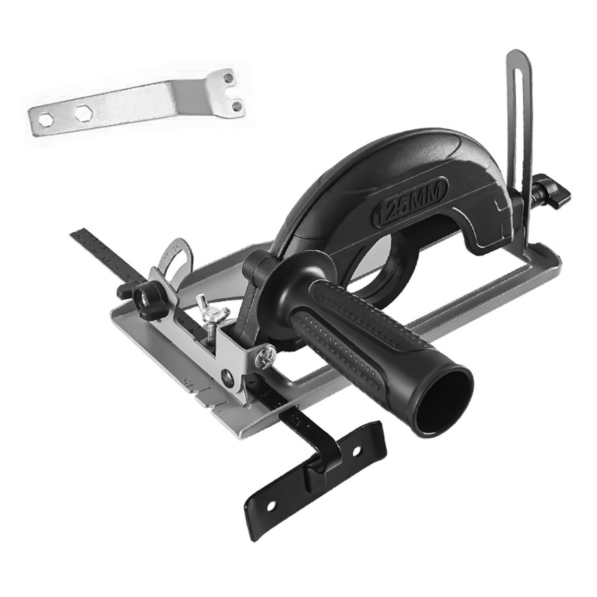 Angle 0-45° adjustable 0-40mm cutting depth adjustment positioning angle retrofit angle grinder cutting machine slot base for 100-125mm angle grinder rotary grinder bottom Depato