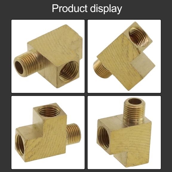 Angle Adapter M10X1 Brass T-Distributor Secure And Reliable Fit Automotive Applications For Oil Pressure Switch Fangkenuo