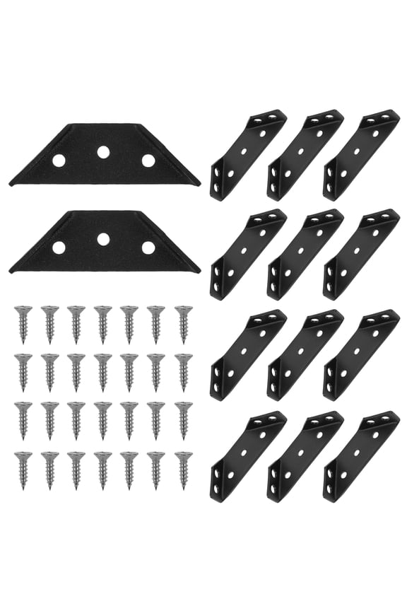 Angle Bracket Corner Bracket Stainless Steel Black 20 Sets