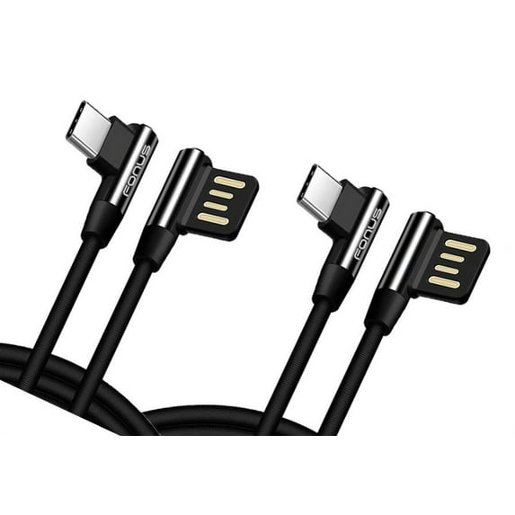 Angle Cord for Gaming 6ft and 10ft Long USB-C Cable for Boost Mobile Celero 5G/Plus (2024) - Fast Charge Type-C Power Wire 90 Degree L-Shaped Braided for Celero 5G/Plus (2024) Models
