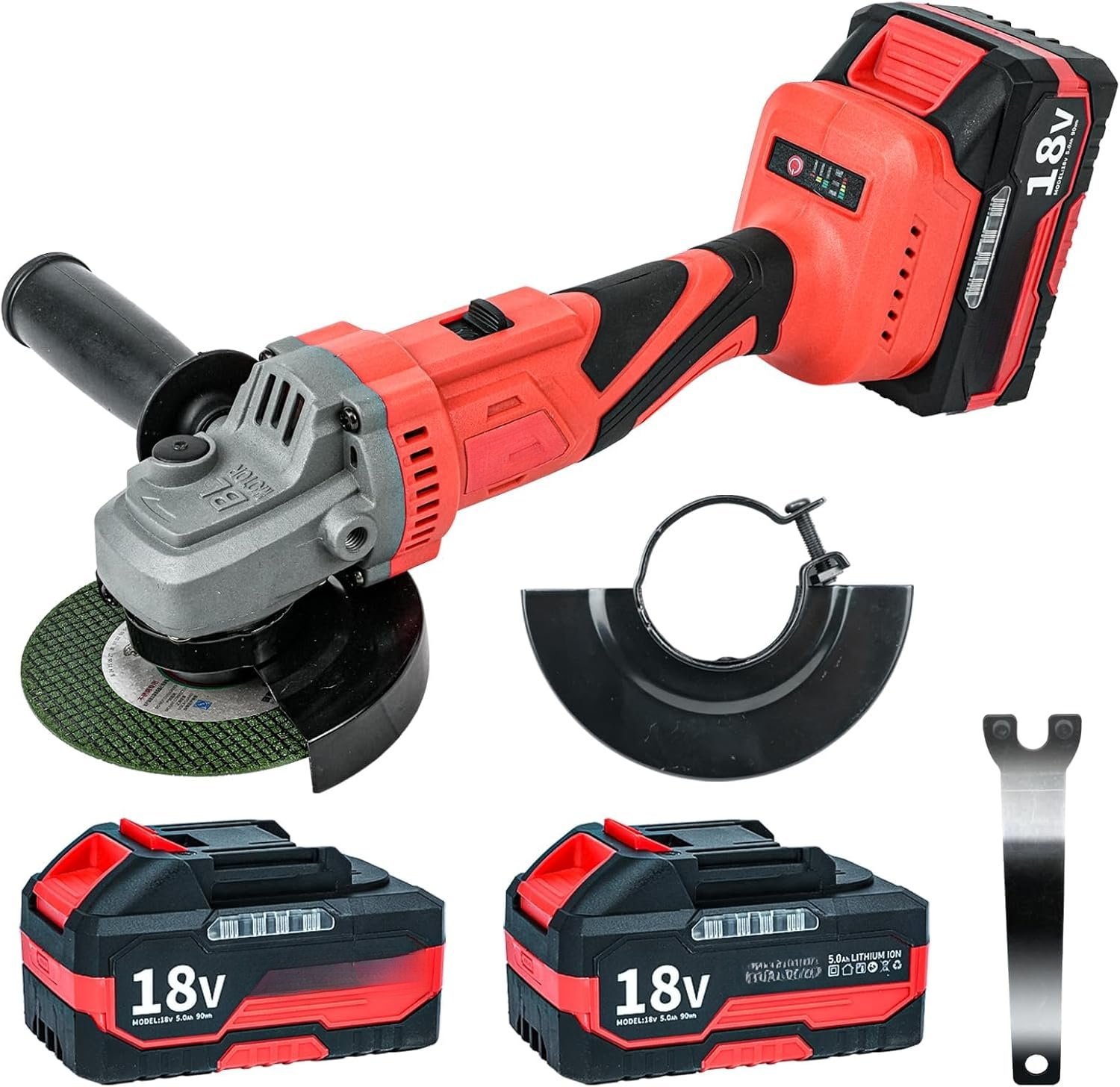 Angle , Cordless with 2 x 5.0Ah , 10000RPM , 3 Speed Angle Tool ...