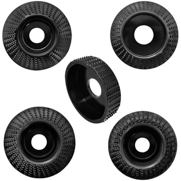 Angle Disc Set, Carve Kit, 4" and 1/2 with 5/8" Arbor for Angle , Carve Shaping Wheel, Stump Grinding Tools for ,Grinding,Engraving (5 PCS Carving Disc Set)