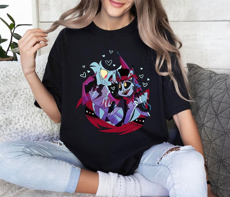 Angle Dust and Husk Hazbin Hotel Shirt, Huskerdust Hazbin Hotel Cartoon ...