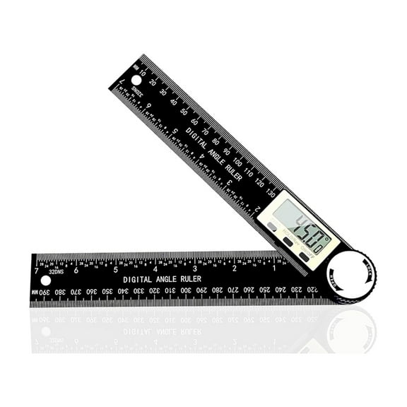 Angle Finder Protractor, 2-in-1 Miter Saw Protractor, 200mm ABS Angle Ruler, High Accuracy Miter Angle Measuring Tool