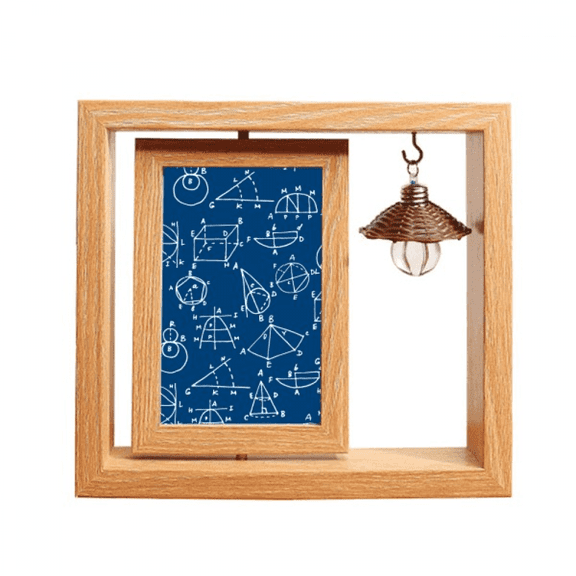 Angle Geometric Mathematical Science Wooden Rotating Picture Photo Frame 4x6