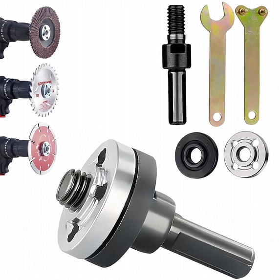 Angle Grinder Attachments, Angle Grinder Adapter, Angle Grinding Connecting Rod Kit, Adjustable Rotary Driver Cutter Shaft Accessories Drill Angle Grinder Adapter for Cutting Discs, Polishing DiscS