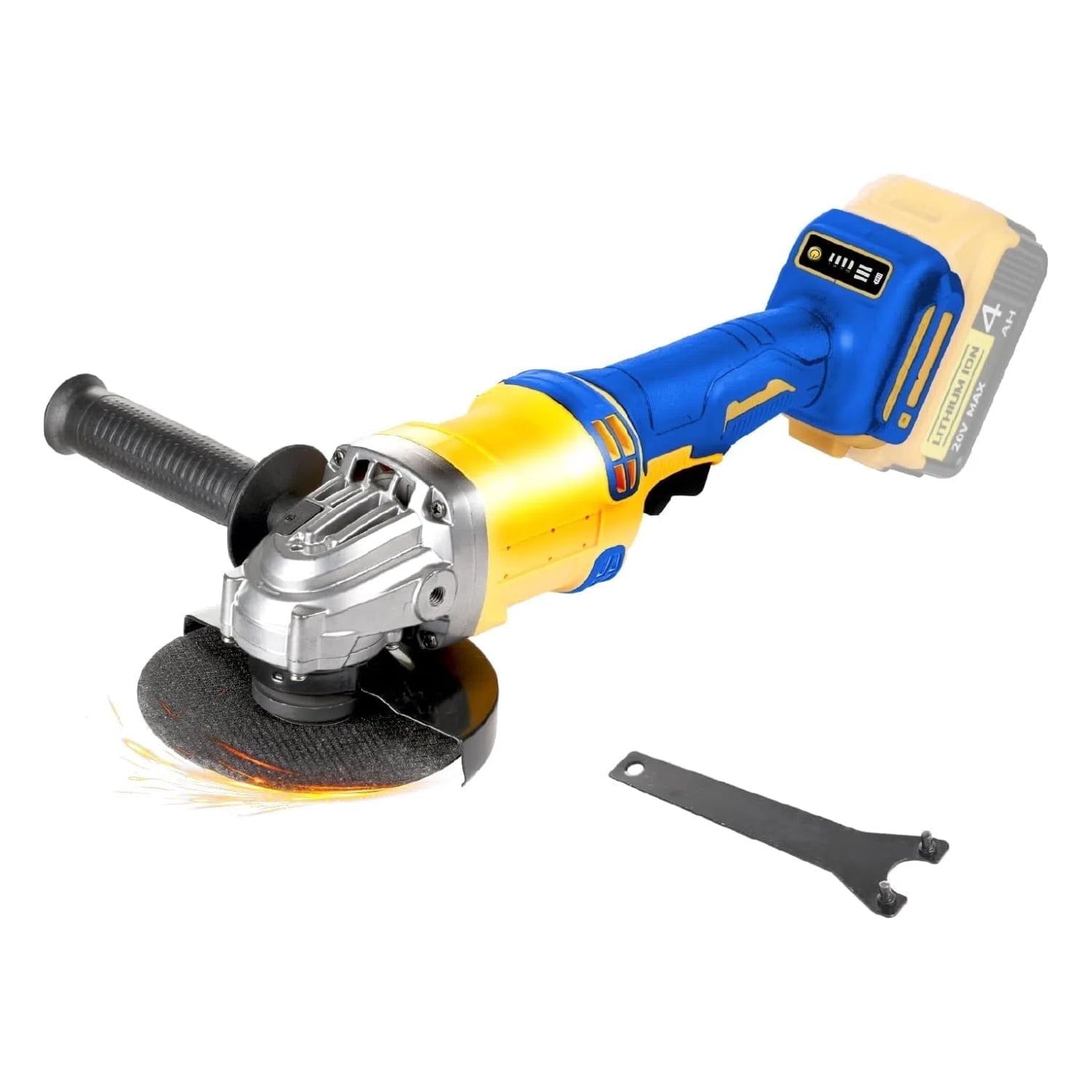 Angle Grinder Compatible with Dewalt 20V Max Battery,Cordless Grinder,4-1/2" Blades Brushless Grinder for Cutting, Griding & Polishing,Battery Powered Angle Grinder(10000RPM,NO Battery & Wheels)